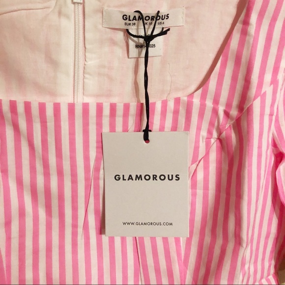 Neon Pink Striped dress - Picture 6 of 7